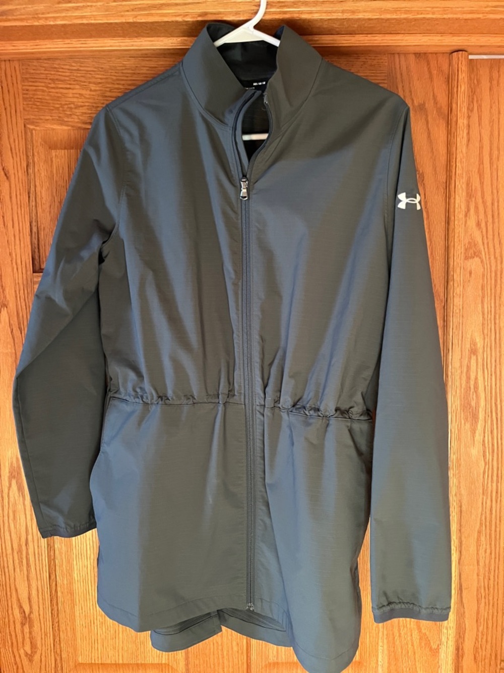 Under Armour Women’s Dark Gray Full-Zip Windbreaker Jacket